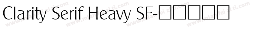 Clarity Serif Heavy SF字体转换